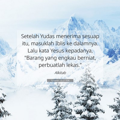 Yohanes 13:27 Ayat Alkitab Dijelaskan