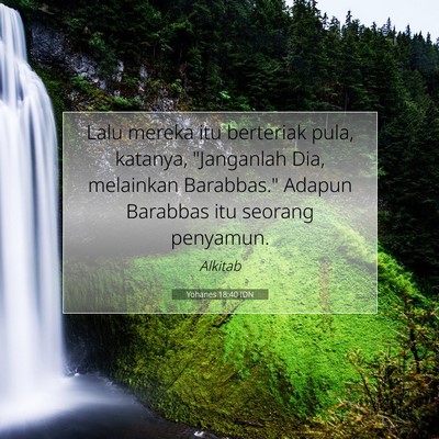 Yohanes 18:40 Ayat Alkitab Dijelaskan