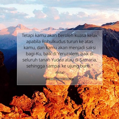 Kisah Para Rasul 1:8 IDN Gambar Ayat Alkitab