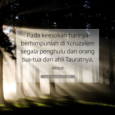 Kisah Para Rasul 4:5 IDN Gambar Ayat Alkitab