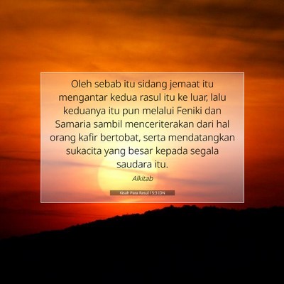 Kisah Para Rasul 15:3 Ayat Alkitab Dijelaskan