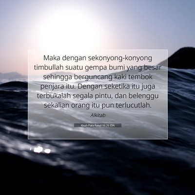 Kisah Para Rasul 16:26 IDN Gambar Ayat Alkitab