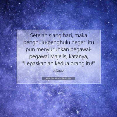 Kisah Para Rasul 16:35 IDN Gambar Ayat Alkitab