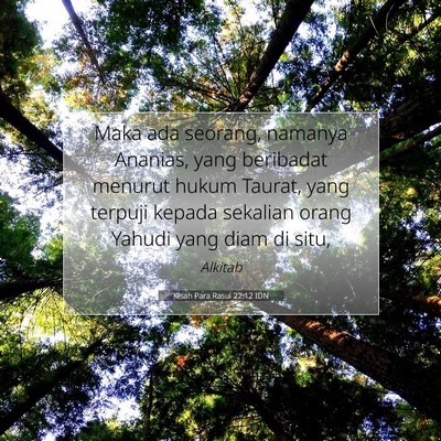 Kisah Para Rasul 22:12 Ayat Alkitab Dijelaskan