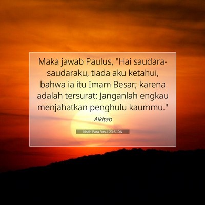 Kisah Para Rasul 23:5 IDN Gambar Ayat Alkitab