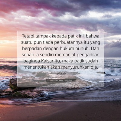 Kisah Para Rasul 25:25 Ayat Alkitab Dijelaskan