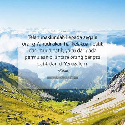 Kisah Para Rasul 26:4 Ayat Alkitab Dijelaskan