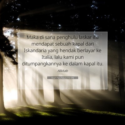Kisah Para Rasul 27:6 Ayat Alkitab Dijelaskan