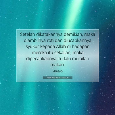 Kisah Para Rasul 27:35 IDN Gambar Ayat Alkitab