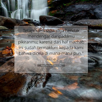 Kisah Para Rasul 28:22 IDN Gambar Ayat Alkitab