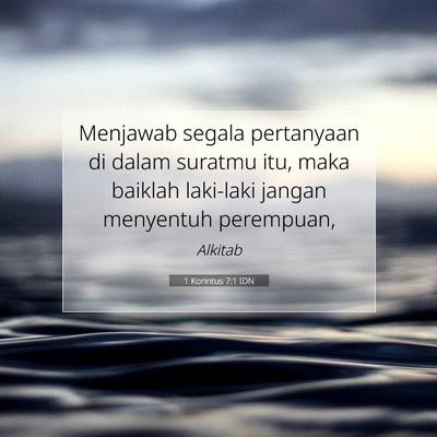 1 Korintus 7:1 IDN Gambar Ayat Alkitab