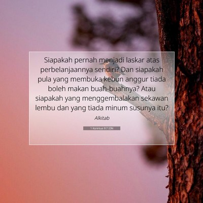 1 Korintus 9:7 IDN Gambar Ayat Alkitab