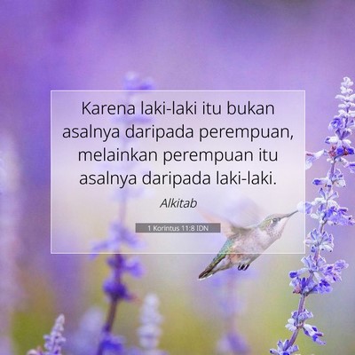 1 Korintus 11:8 IDN Gambar Ayat Alkitab