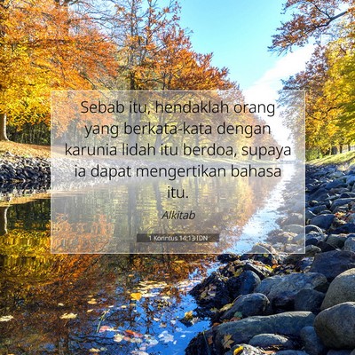 1 Korintus 14:13 Ayat Alkitab Dijelaskan