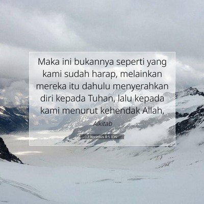 2 Korintus 8:5 IDN Gambar Ayat Alkitab