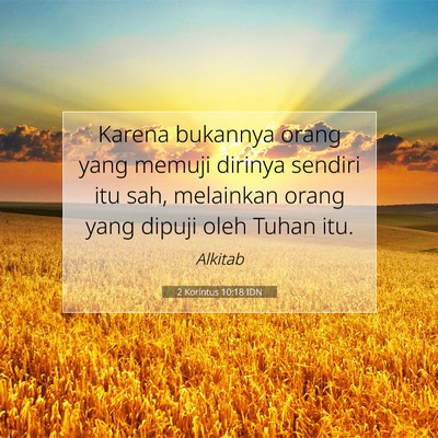 2 Korintus 10:18 IDN Gambar Ayat Alkitab
