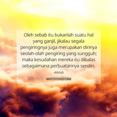 2 Korintus 11:15 IDN Gambar Ayat Alkitab