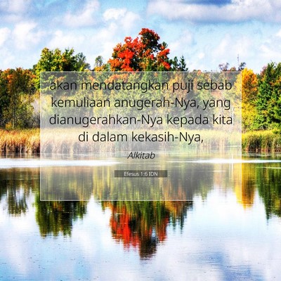 Efesus 1:6 IDN Gambar Ayat Alkitab