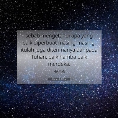 Efesus 6:8 IDN Gambar Ayat Alkitab