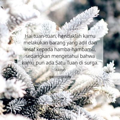 Kolose 4:1 IDN Gambar Ayat Alkitab