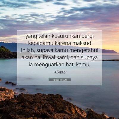 Kolose 4:8 IDN Gambar Ayat Alkitab