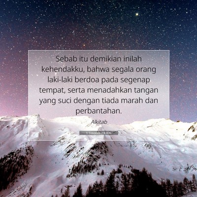 1 Timotius 2:8 IDN Gambar Ayat Alkitab