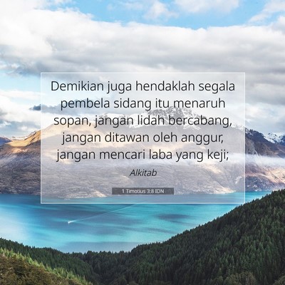 1 Timotius 3:8 IDN Gambar Ayat Alkitab