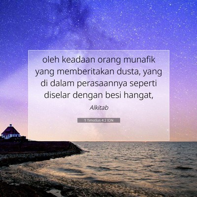 1 Timotius 4:2 Ayat Alkitab Dijelaskan