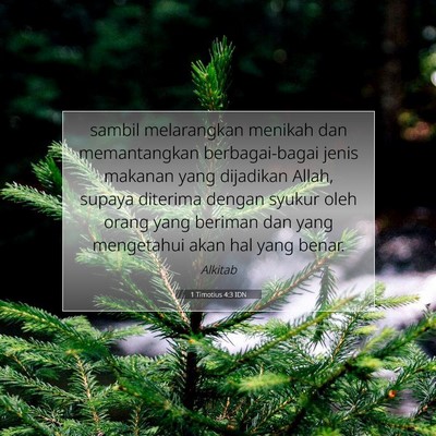 1 Timotius 4:3 Ayat Alkitab Dijelaskan