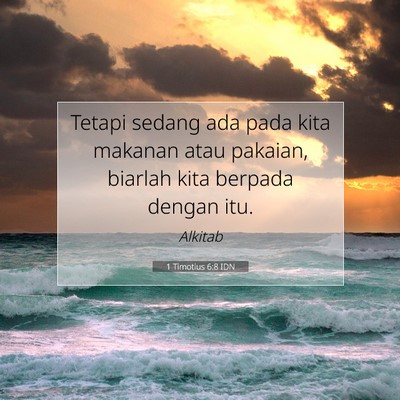 1 Timotius 6:8 IDN Gambar Ayat Alkitab