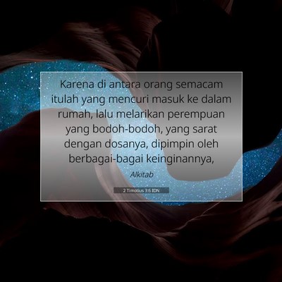2 Timotius 3:6 Ayat Alkitab Dijelaskan