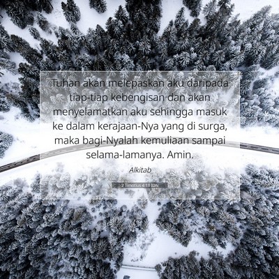 2 Timotius 4:18 IDN Gambar Ayat Alkitab