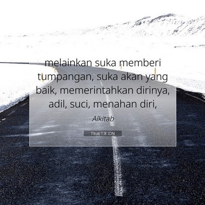 Titus 1:8 IDN Gambar Ayat Alkitab