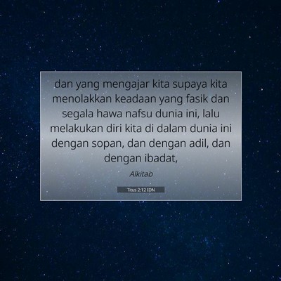 Titus 2:12 IDN Gambar Ayat Alkitab