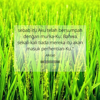 Ibrani 3:11 IDN Gambar Ayat Alkitab