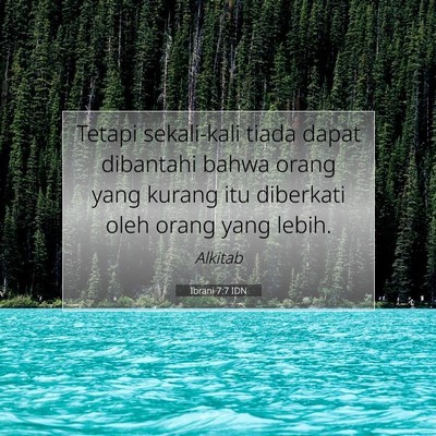 Ibrani 7:7 IDN Gambar Ayat Alkitab