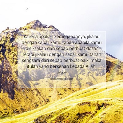 1 Petrus 2:20 Ayat Alkitab Dijelaskan