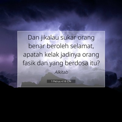 1 Petrus 4:18 Ayat Alkitab Dijelaskan