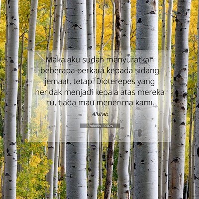 3 Yohanes 1:9 IDN Gambar Ayat Alkitab