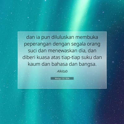 Wahyu 13:7 IDN Gambar Ayat Alkitab