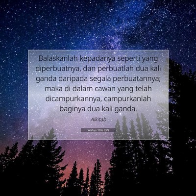Wahyu 18:6 IDN Gambar Ayat Alkitab